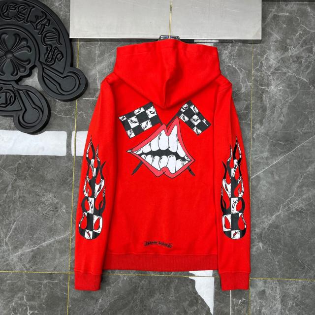 Chr0me  Hearts Red Mouth Hoodie