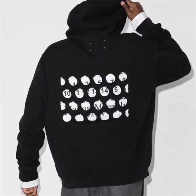 Masion Margiela Numbers Hoodie Black