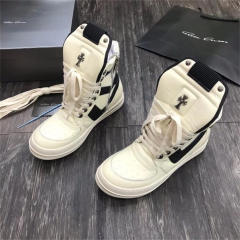 R*ck Οwens Triangle Hi-Street Shoes Black & White High Top