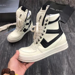 R*ck Οwens Triangle Hi-Street Shoes Black & White High Top