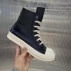 R*ck Οwens Hi-Street Leather Shoes Black High Top