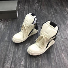 R*ck Οwens Triangle White Leather High Shoes High Top