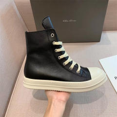 R*ck Οwens Hi-Street Leather Shoes Black High Top