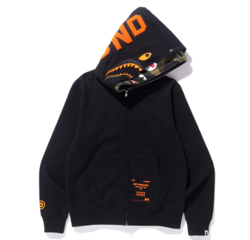 Bape x undefeated double shark hoodie clearance