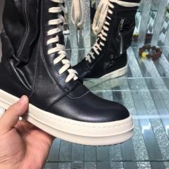 R*ck Οwens Hi-Street Shoes Leather High Black High Top