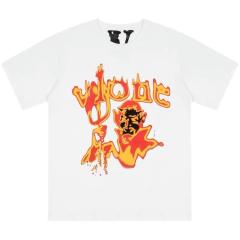 Free shipping vlone burning man tee black white