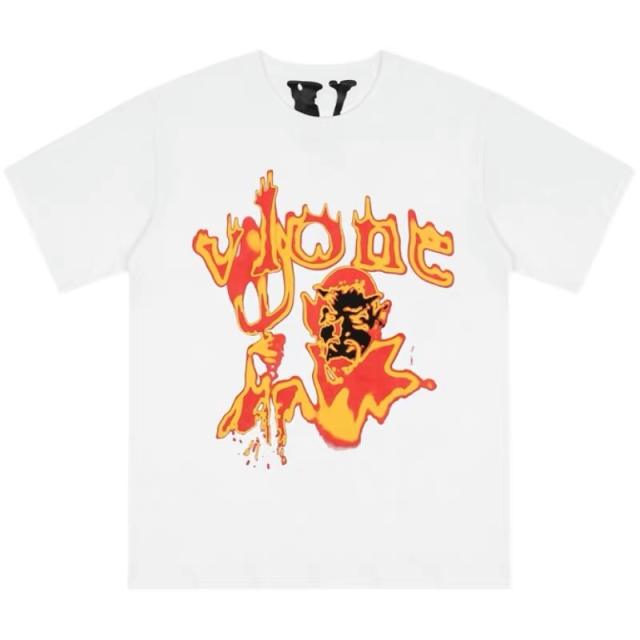 Free shipping vlone burning man tee black white