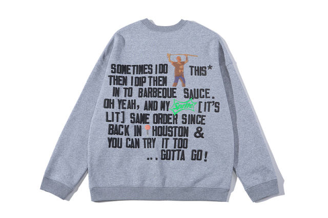 Travis Scott x McDonald's x CPFM CREWNECK SWEATSHIRT Gray