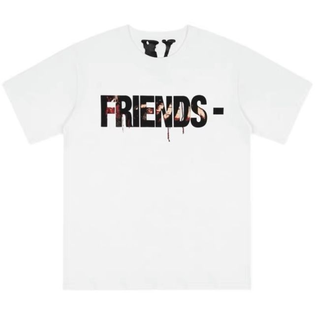 Free shipping vlone friends spirals tee white