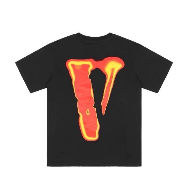 Free shipping vlone burning man tee black white