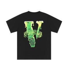 Free shipping vlone green palm print tee white black