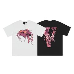 Free shipping vlone eyes print tee white black