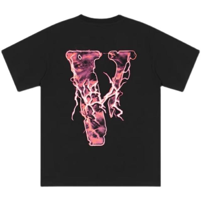 Free shipping vlone eyes print tee white black