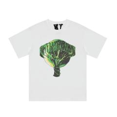 Free shipping vlone green palm print tee white black