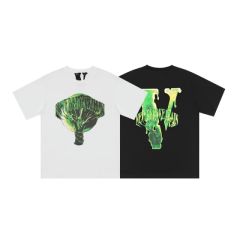 Free shipping vlone green palm print tee white black