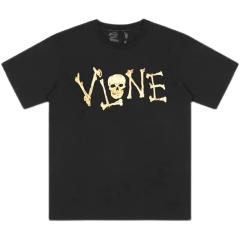 Free shipping vlone skeleton bone tee black white