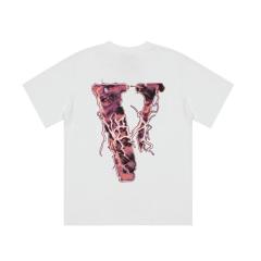 Free shipping vlone eyes print tee white black