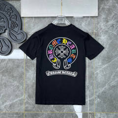 Chr0me Hearts Colorful Logo T-Shirts Black White