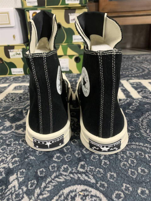 R*ck Οwens DRKSHDW x All Star 1970s Black High High Top