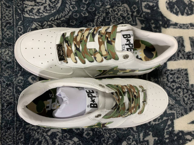 Bape Sta Sneaker Camo Sta on White Men Women (US5-US12)