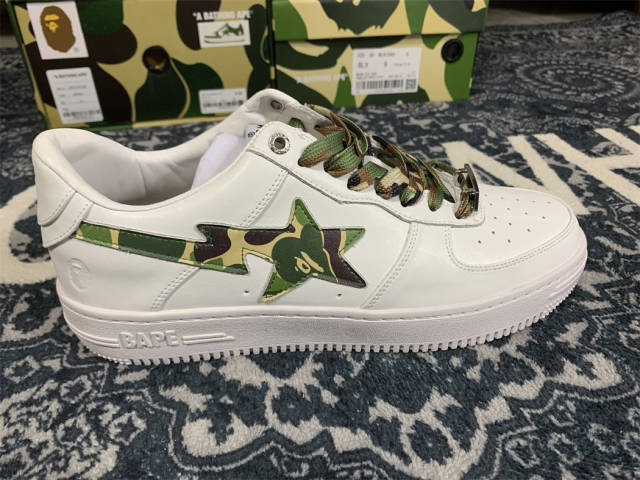 Bape Sta Sneaker Camo Sta on White Men Women (US5-US12)