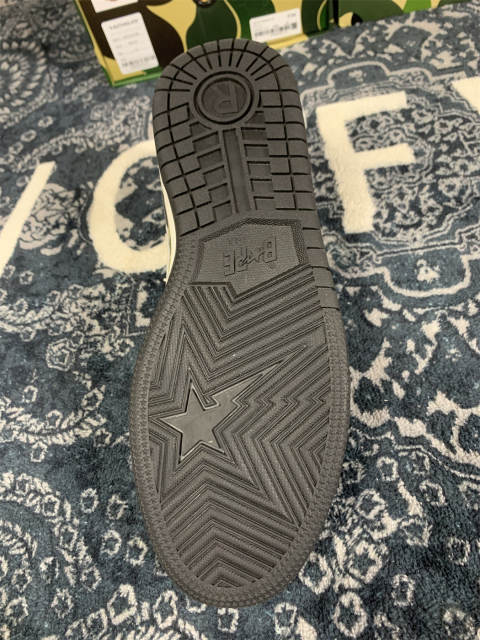 Bape Sta SK8 Black Leather & Camo Men Women
