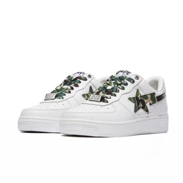 Bape Sta Sneaker Camo Sta on White Men Women (US5-US12)