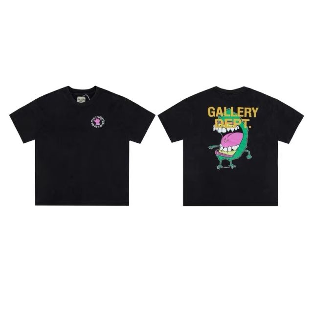 Gallery dept big mouth tee t-shirt distressed black