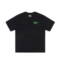 Gallery dept green fonts distressed tee t-shirt black