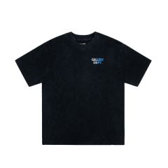 Gallery dept blue gradient fonts distressed tee t-shirt black