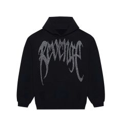 Revenge Crystal Logo Hoodie Black