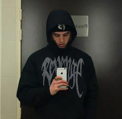 Revenge Crystal Logo Hoodie Black