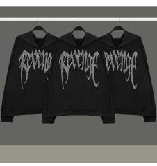 Revenge Crystal Logo Hoodie Black