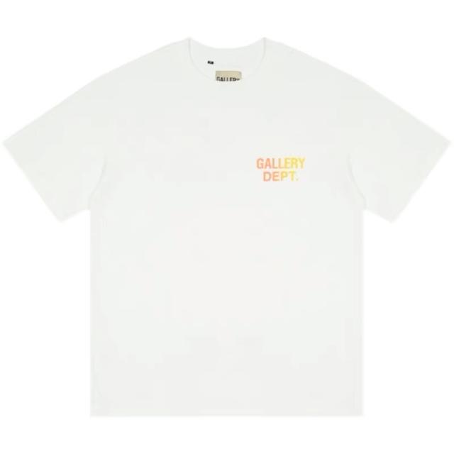 Gallery Dept orange fonts gradient tee t-shirt white