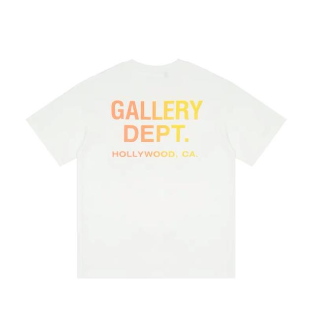 Gallery Dept orange fonts gradient tee t-shirt white