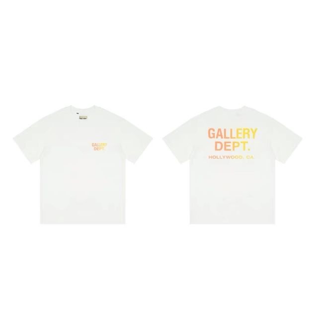 Gallery Dept orange fonts gradient tee t-shirt white
