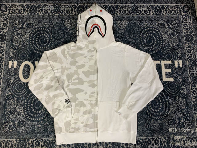 Bape white camo glow in the dark clearance