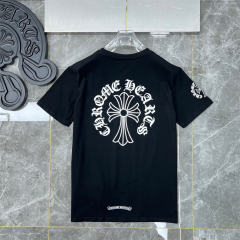 Chr0me Hearts Collar Print T-Shirt Black White