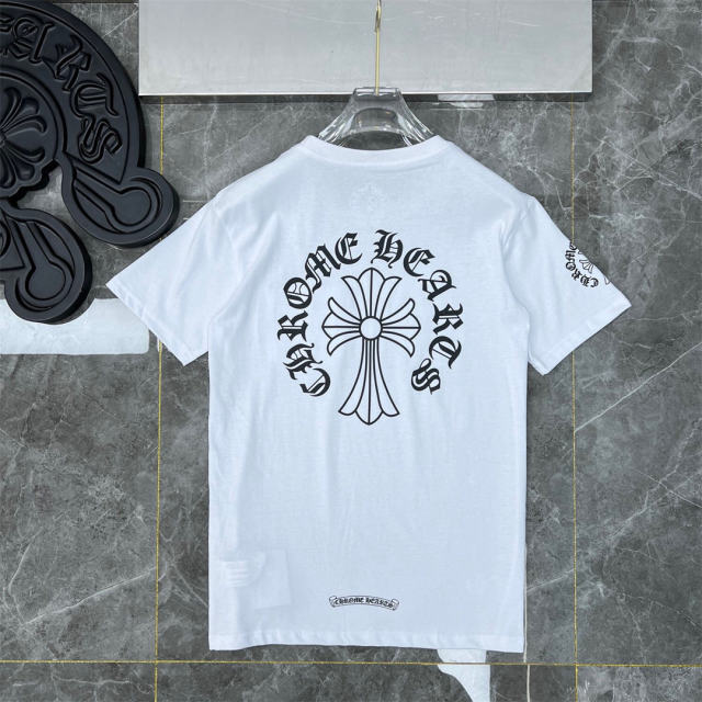Chr0me Hearts Collar Print T-Shirt Black White
