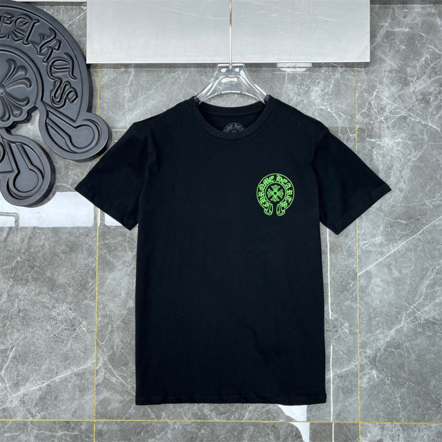 Chr0me Hearts Green Cross T-Shirt Black