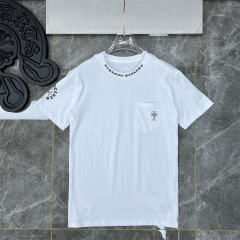 Chr0me Hearts Collar Print T-Shirt Black White