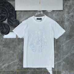 Chr0me Hearts White Crystal T-Shirt Black White