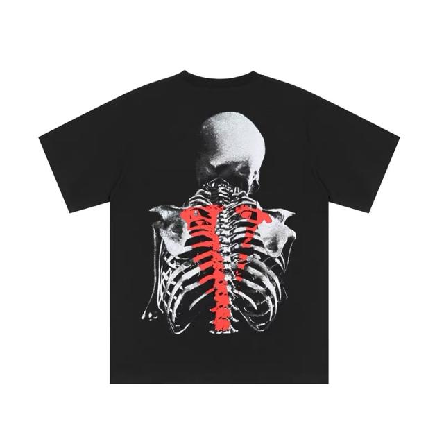 vlone skeleton tee black white