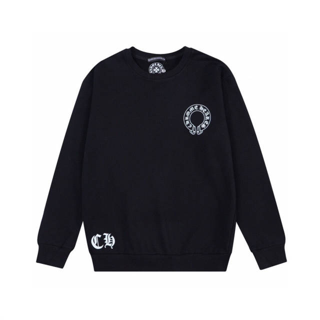 Chr0me Hearts Colorful Logo Sweatshirt Women Men (Black/Pink)