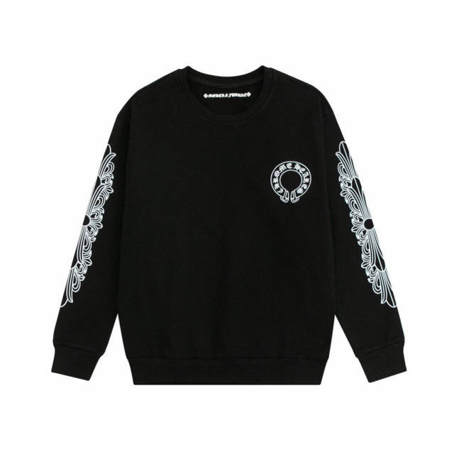 Chr0me Hearts Crewneck Sweatshirts Women Men (Black/White)