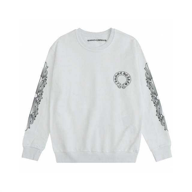 Chr0me Hearts Crewneck Sweatshirts Women Men (Black/White)