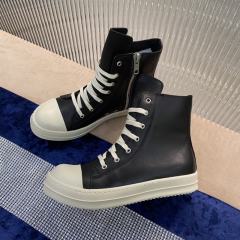 R*ck Οwens Hi-Street Leather Shoes Black High Top