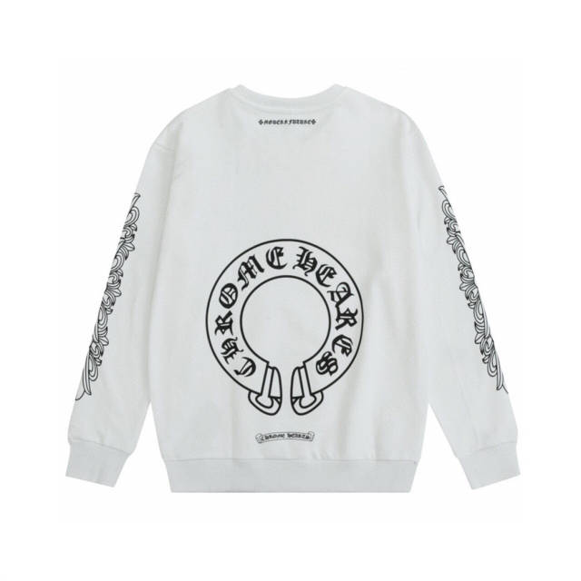 Chr0me Hearts Crewneck Sweatshirts Women Men (Black/White)