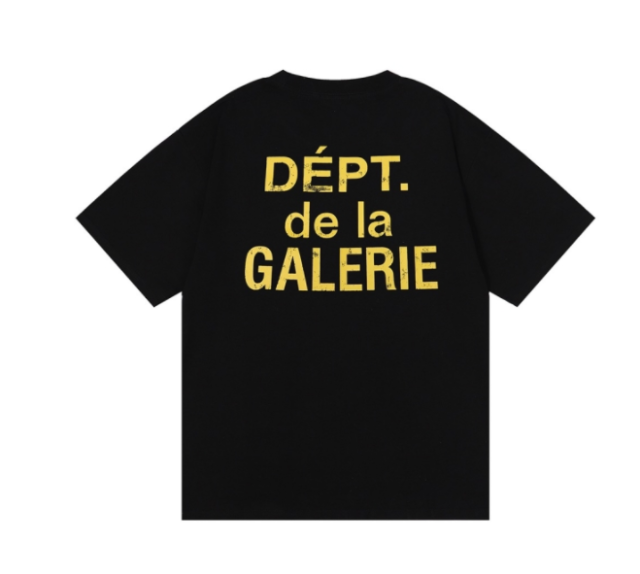Gallery dept destroyed distressed fonts t-shirt black white