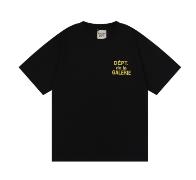 Gallery dept destroyed distressed fonts t-shirt black white